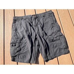 Tommy Bahama Mens Cargo Shorts size 42 Gray Cotton Utility Y2K Short Pockets 90s